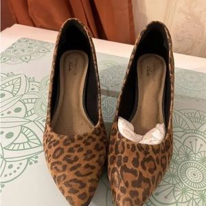 𝅺CLARK’S Collection By Clark’s Linvale Jerica Leopard Pumps NWT